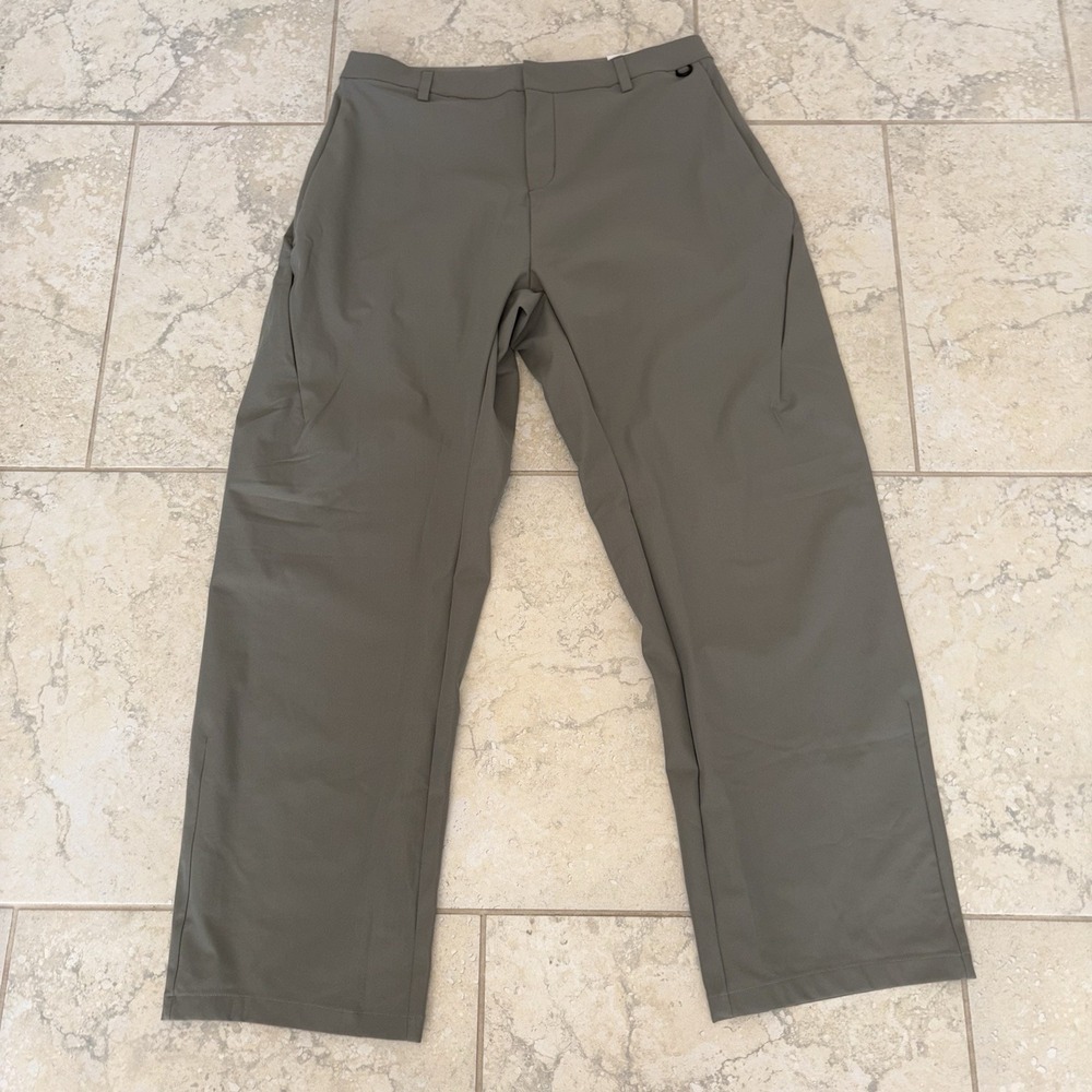 Nike Dri-Fit 24.7 Loose Straight Golf Pants 34x34 Mens Olive Green Stretch UPF40